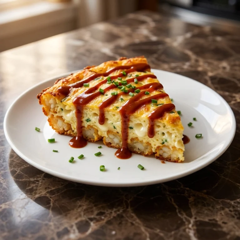 Cheesy Tater Tot Breakfast Casserole With Smoky Red Pepper Swirl | Easy Brunch Idea