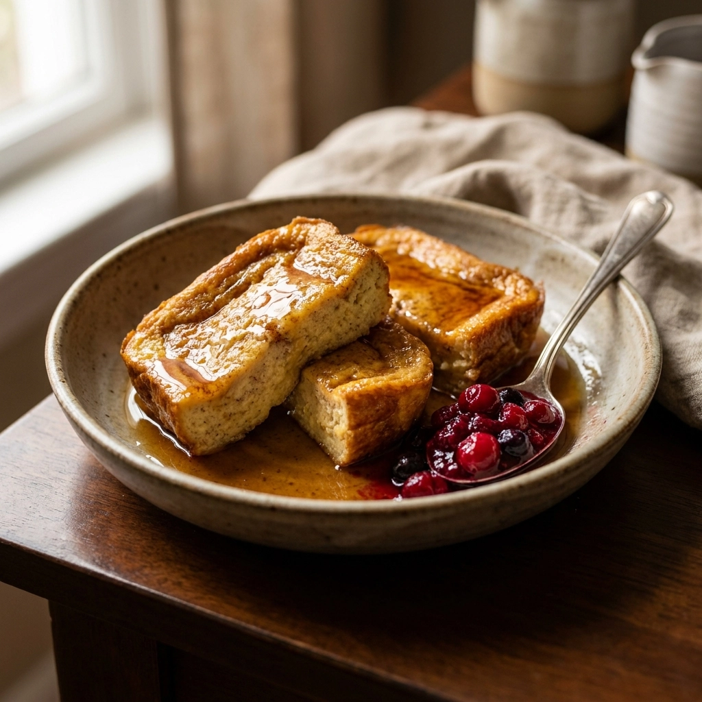 Slow Cooker French Toast Casserole with Berry Compote | Easy Brunch Ideas