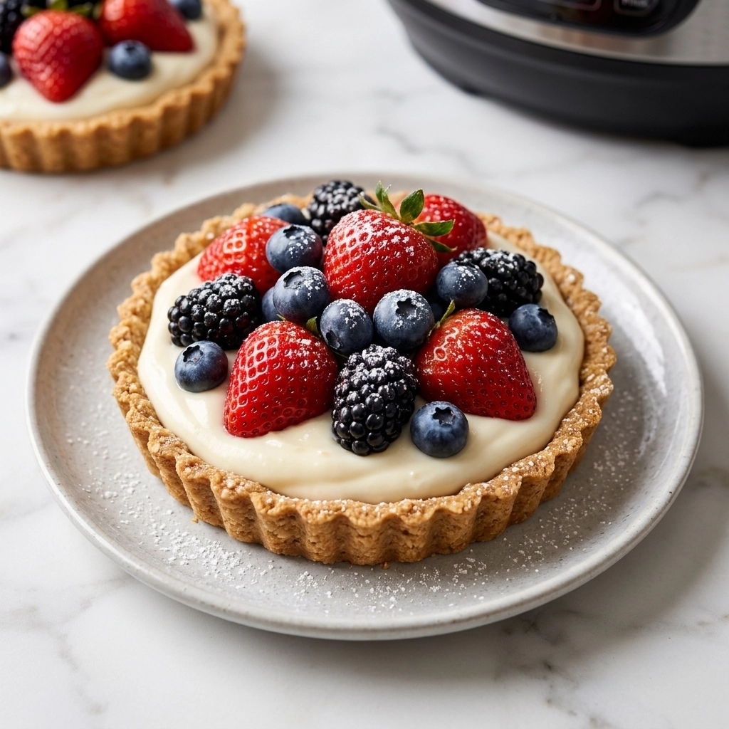 Red, White & Blue No-Bake Fruit Tartlets for July 4th
