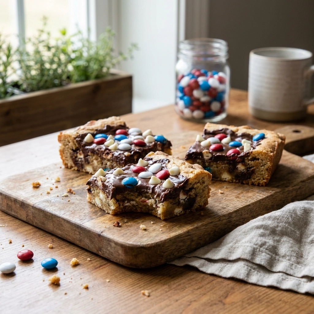 Red, White & Blue Cake-Mix Cookie Bars — Pure Summer Joy!