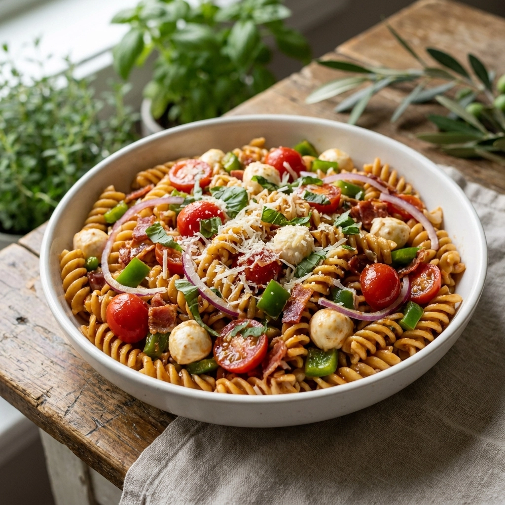 Fresh Grinder Pasta Salad Recipe with Easy Homemade Zesty Italian Dressing | Summer Pasta