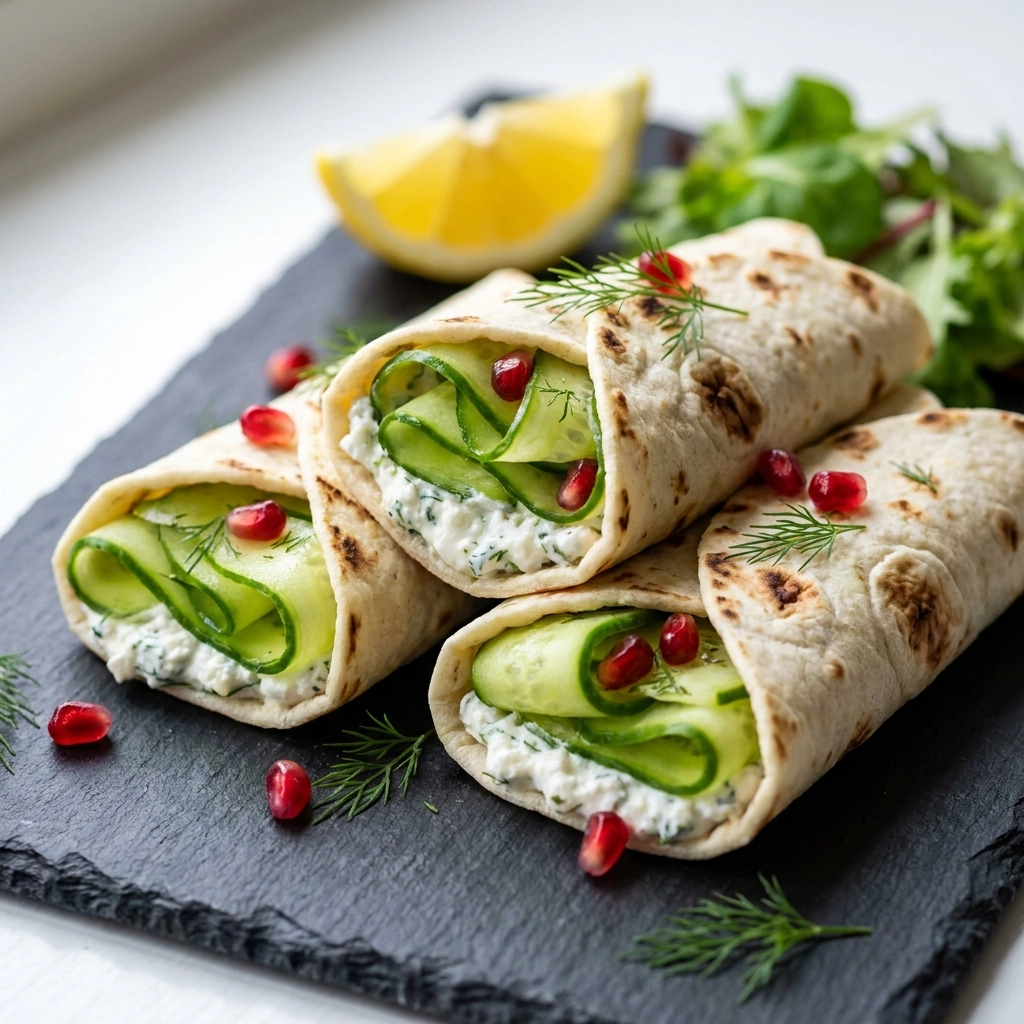 The Refreshing Crunch: Gourmet Cucumber Cottage Cheese Wraps | Healthy Low Carb Snack
