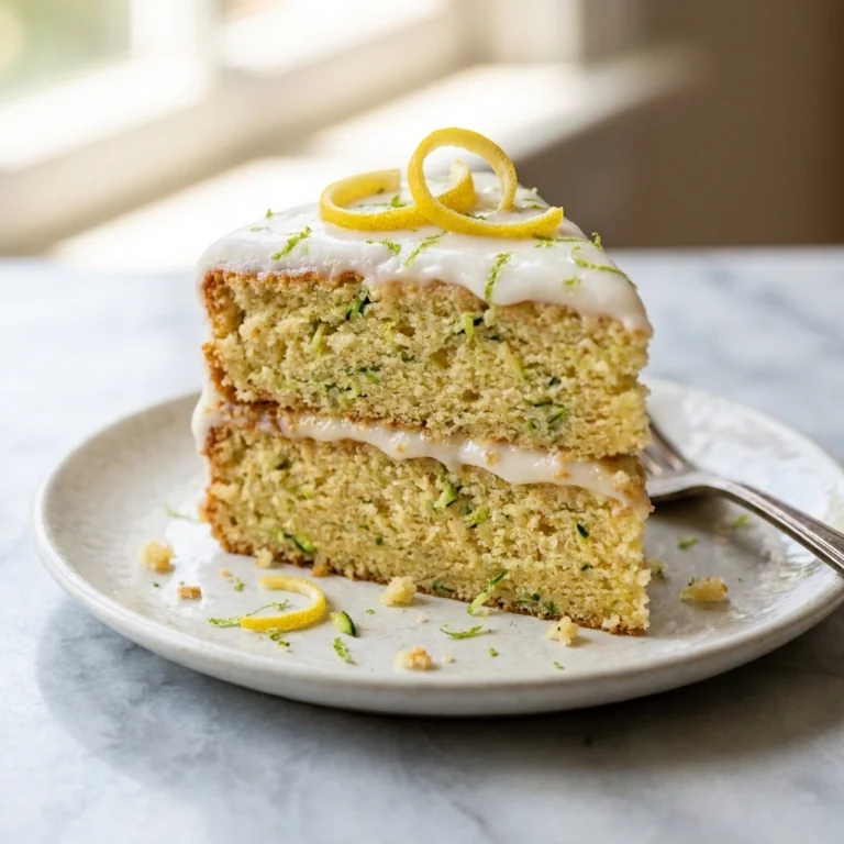 Zesty Lemon Zucchini Cake with a Tart Lemon Glaze | Moist Summer Dessert Recipe