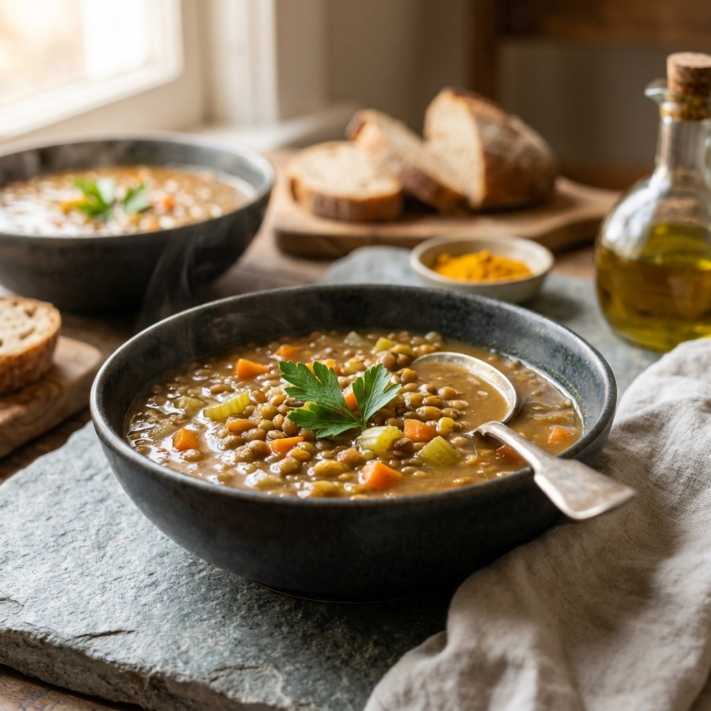 Vegetarian Lentil Soup: A Hearty Hug in a Bowl | Healthy Vegan Lentil Recipe