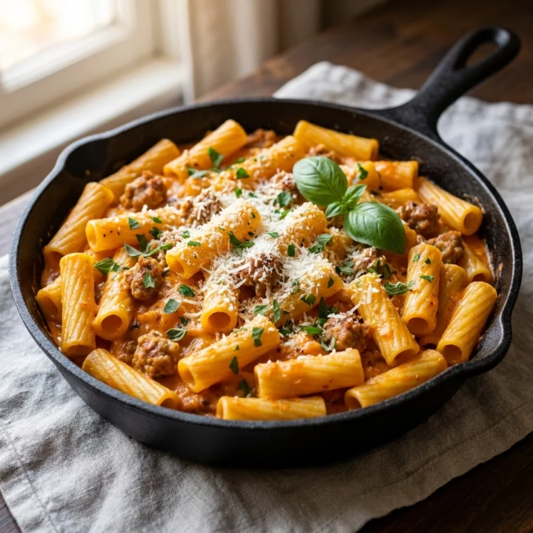 Irresistible Baked Ziti with Sausage and Pumpkin Recipe | Cozy Fall Pasta Bake
