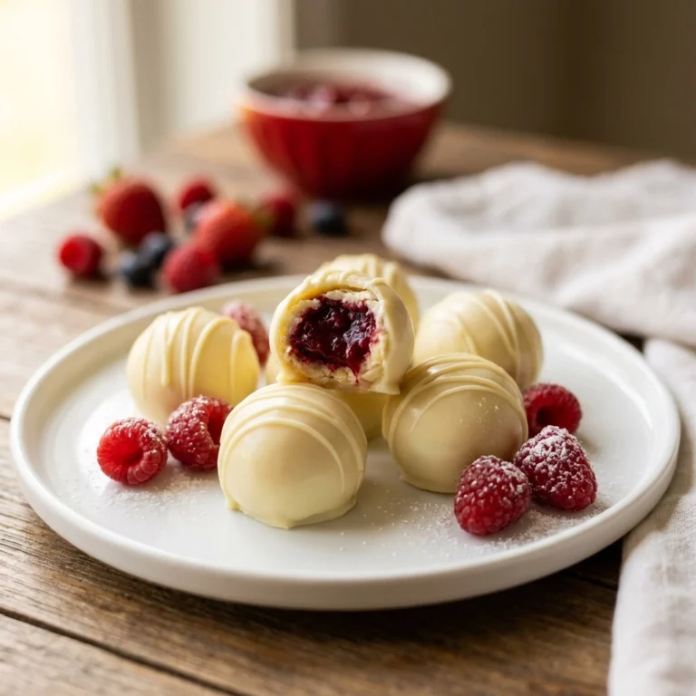 White Chocolate Raspberry Cheesecake Balls | Easy No-Bake Dessert Treats