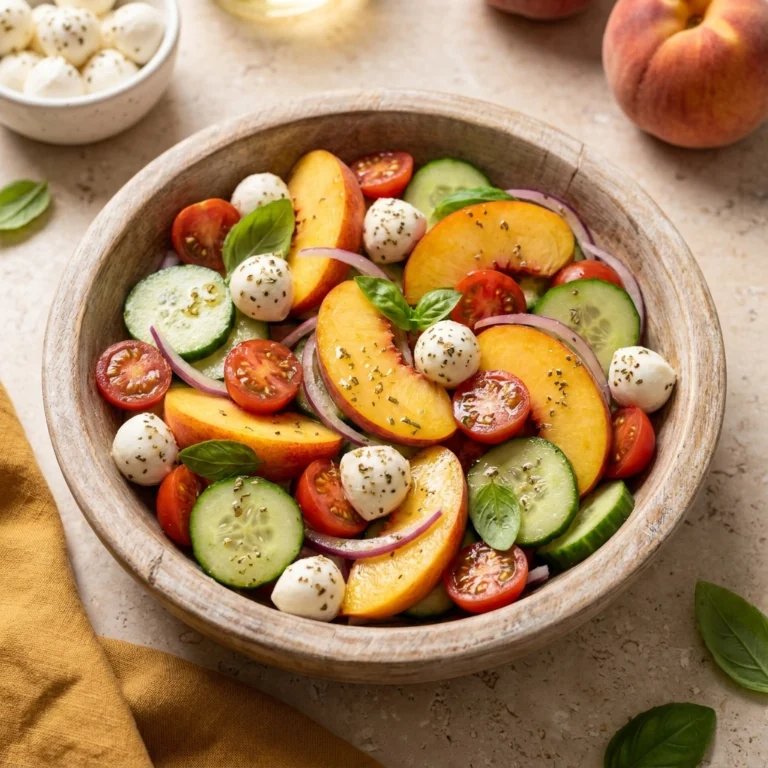 Nectarine Caprese Salad: A Sweet and Savory Summer Twist | Fresh Summer Salad Recipe