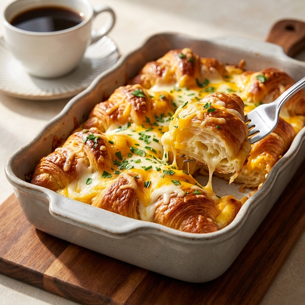 Fluffy Croissant Breakfast Casserole Easy Recipe for Cozy Mornings | Brunch Ideas