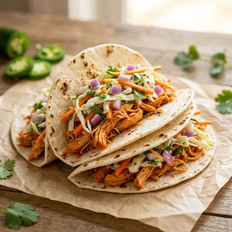 Slow Cooker BBQ Chicken Tacos with Simple Slaw | Easy Family Dinner Ideas