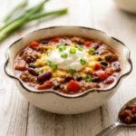 Hearty Slow Cooker Beef Chili with Rich Smoky Flavor | Easy Crockpot Chili