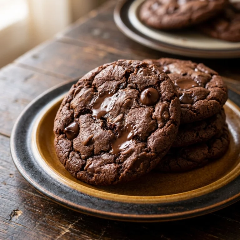 Ultra-Fudgy Double Chocolate Chip Cookies | Best Chewy Chocolate Cookies Recipe