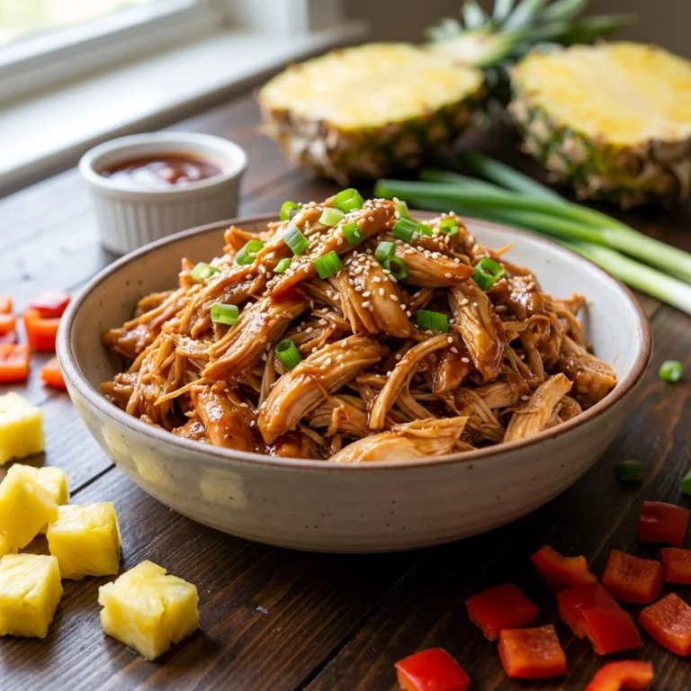Flavorful Slow Cooker Hawaiian BBQ Chicken Recipe with Easy Pineapple Twist | Easy Crockpot Dinner
