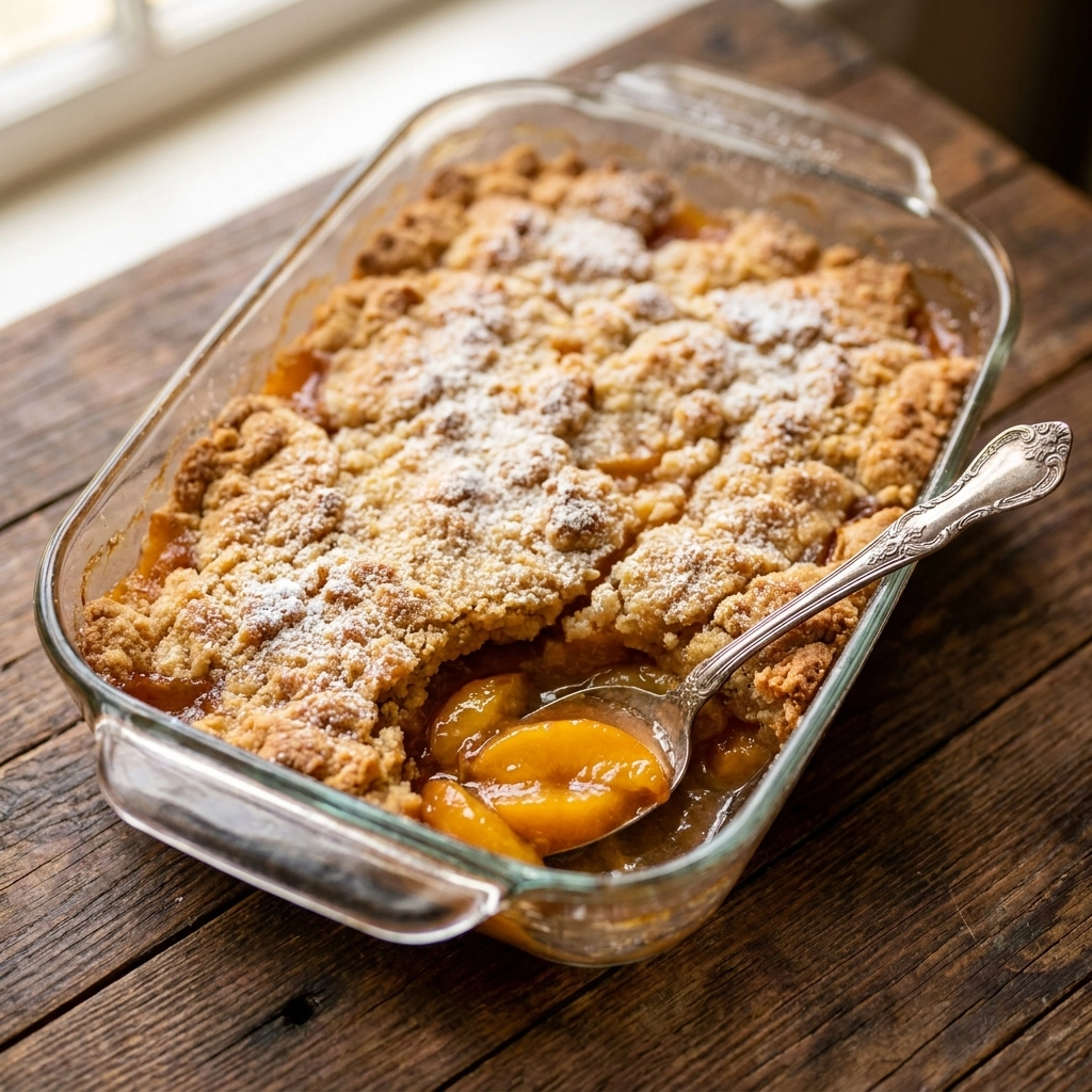 Fresh Peach Cobbler Recipe with Golden Buttery Crust | Easy Summer Dessert Idea