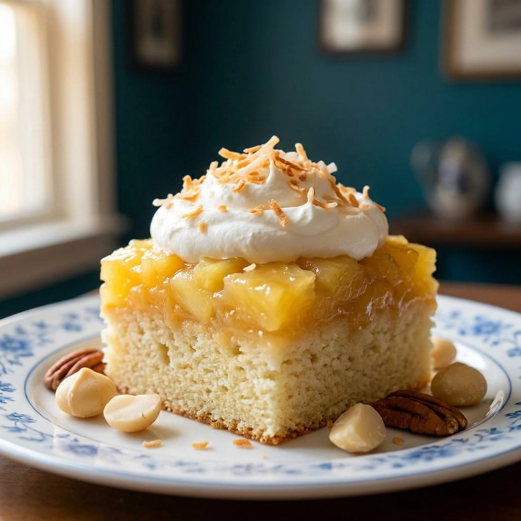 Tropical Hawaiian Pineapple Cake Recipe with Creamy Frosting | Easy Summer Dessert