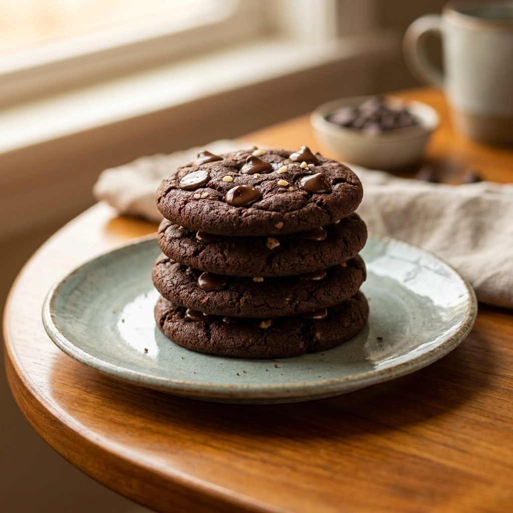 Ultra-Fudgy Double Chocolate Chip Cookies | Best Chewy Chocolate Cookies Recipe