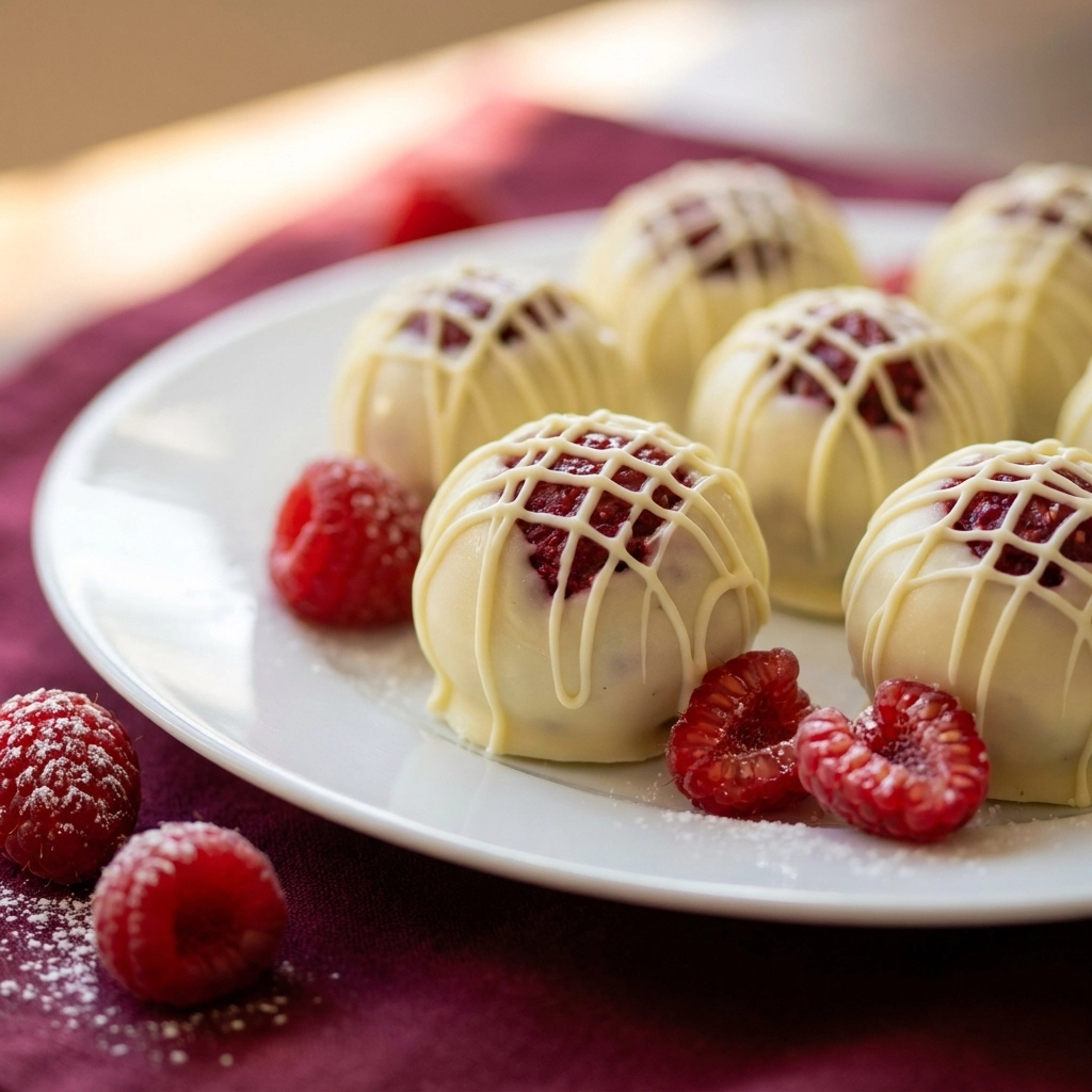 White Chocolate Raspberry Cheesecake Balls | Easy No-Bake Dessert Treats