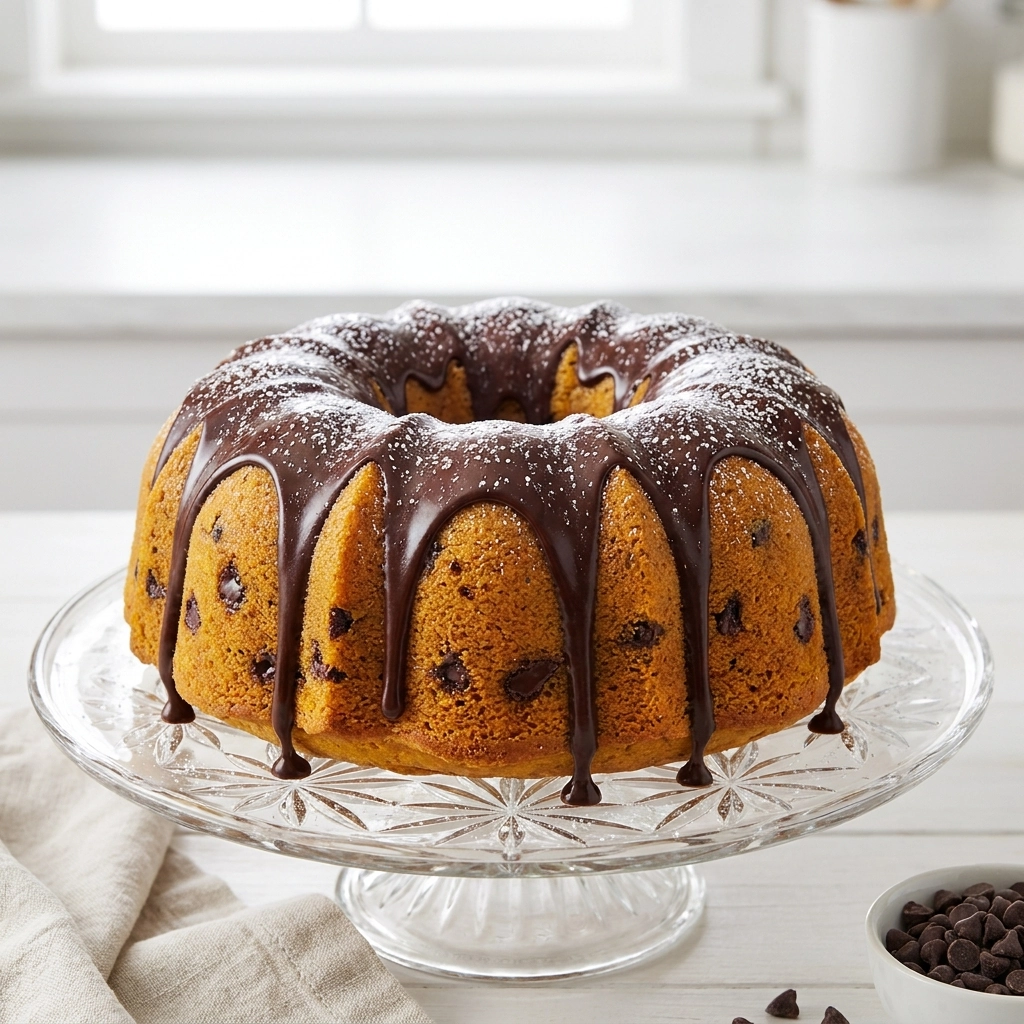 Ultimate Pumpkin Chocolate Chip Bundt Cake Easy Fall Dessert Recipe | Best Pumpkin Cake