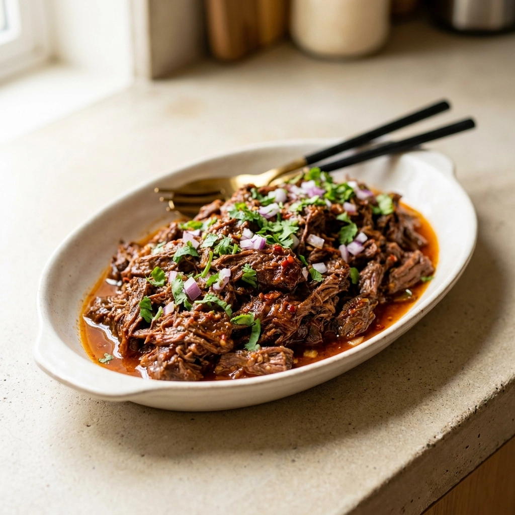 Tender Slow Cooker Shredded Beef Tacos | Easy Crock Pot Beef Taco Recipe