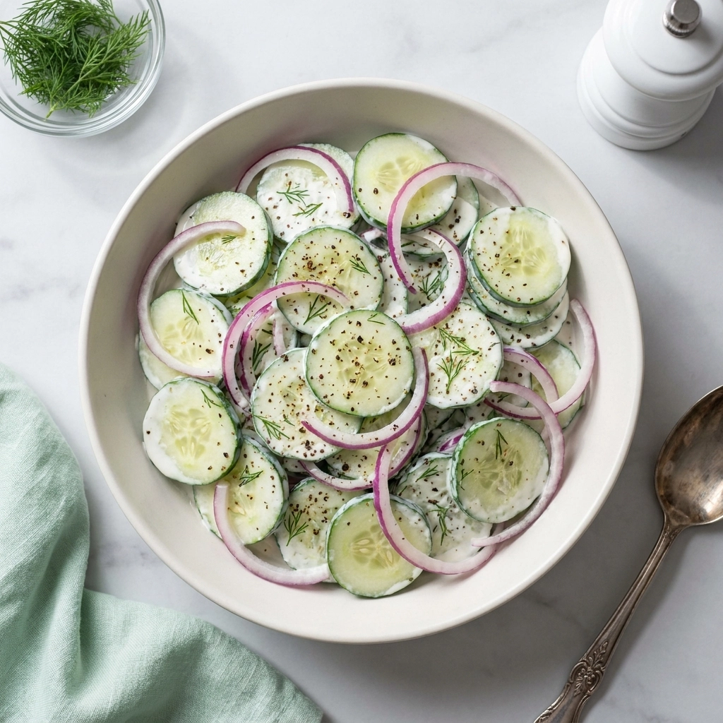 Creamy Cucumber Cheddar Salad Recipe | Easy Summer Side Dish