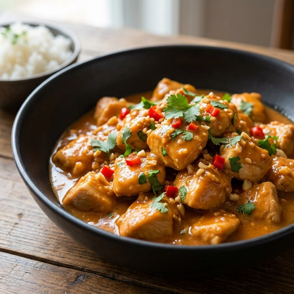Thai Peanut Chicken Crockpot: A Slow-Cooked Flavor Odyssey | Easy Slow Cooker Dinner