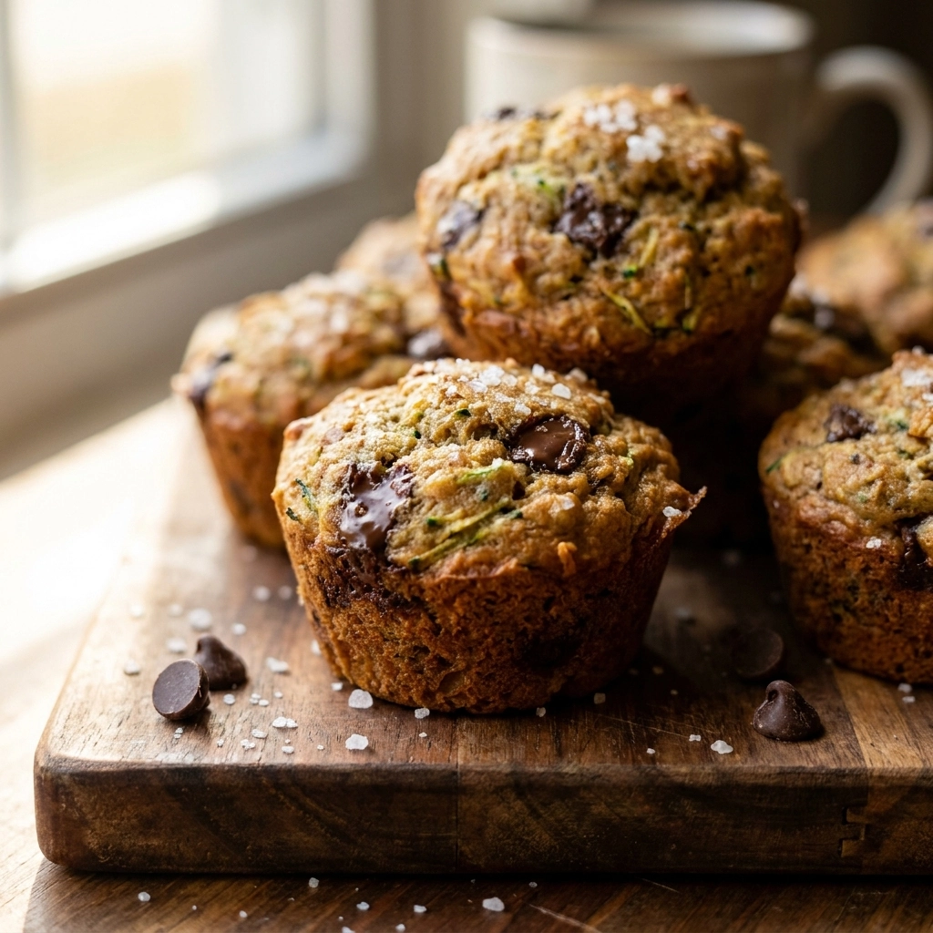 Tender Zucchini Chocolate Chip Muffins Recipe: 5 Easy Steps for Kids | Healthy Snacks