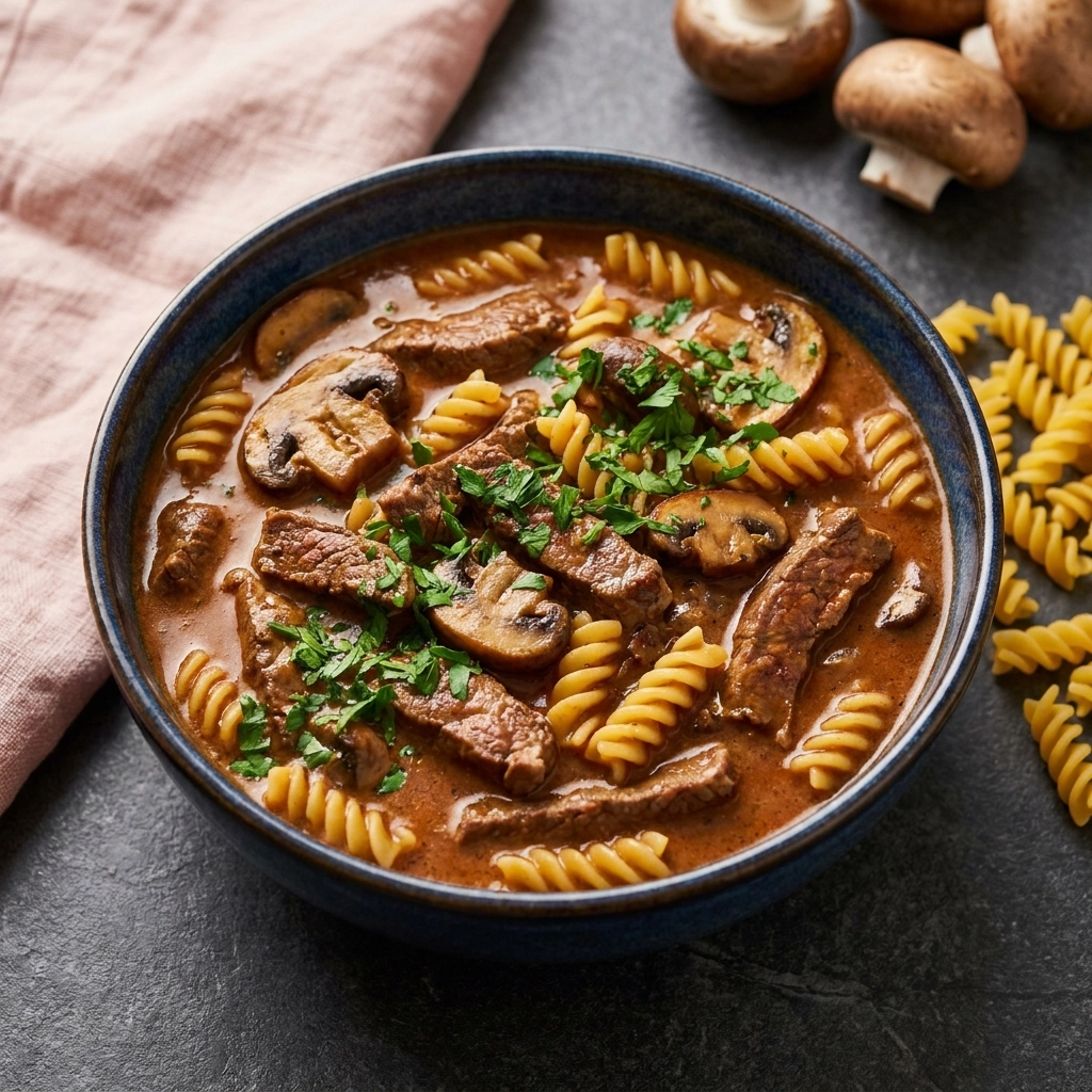 Creamy Beef Stroganoff Soup: The Ultimate Comfort Bowl | Easy Beef Soup Recipe