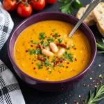 Zesty Greek Chickpea Soup with Lemon (Revithia) | Healthy Mediterranean Diet Soup